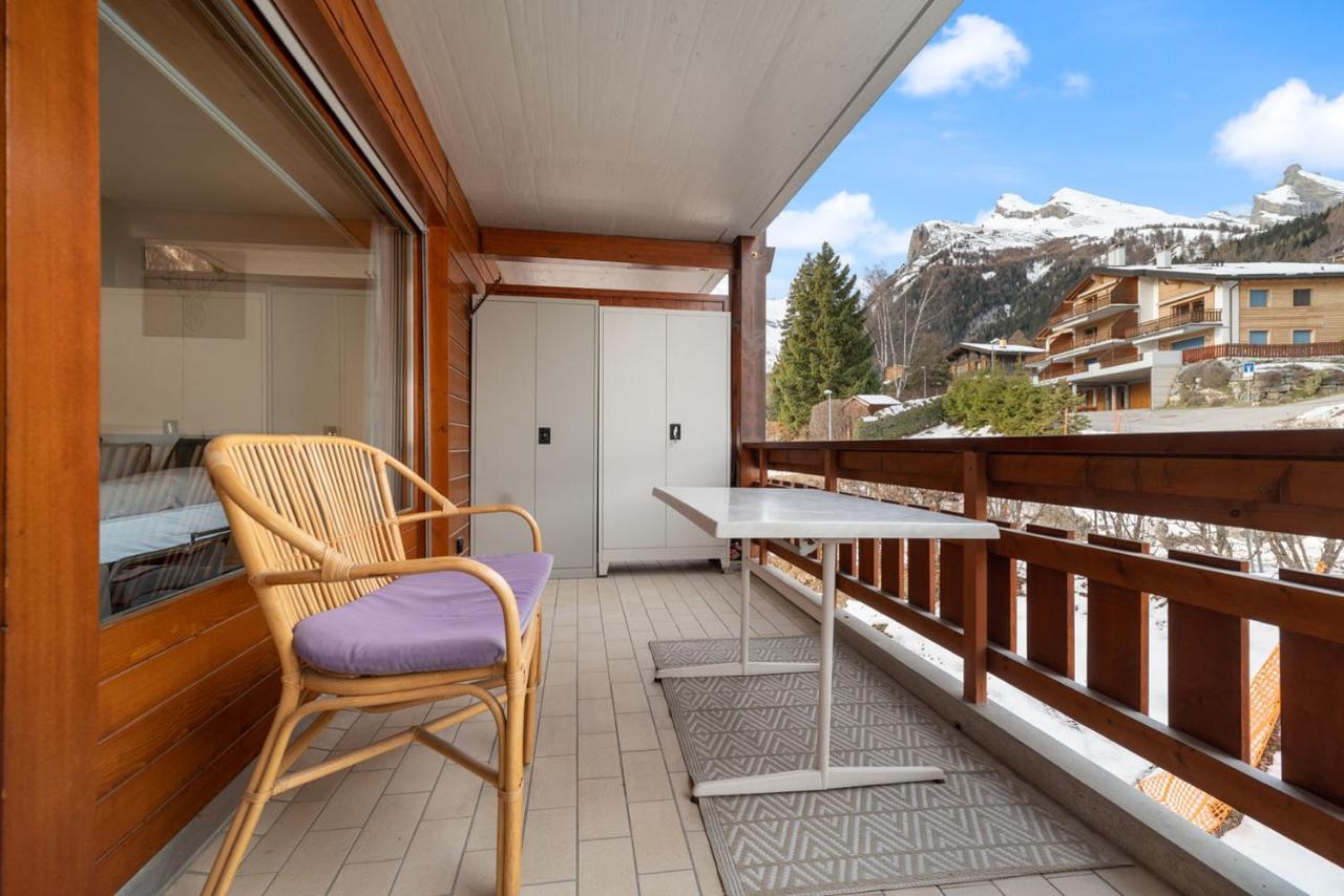 Charmant studio rénové situé dans les bains d'Ovronnaz, immeuble les Sources Exterior foto